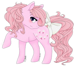 Size: 1024x895 | Tagged: safe, artist:dreamcreationsink, imported from derpibooru, lickety split, earth pony, pony, bow, female, g1, mare, simple background, solo, tail bow, transparent background