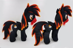 Size: 2280x1512 | Tagged: safe, artist:epicrainbowcrafts, imported from derpibooru, oc, oc only, pegasus, pony, beard, facial hair, irl, male, photo, plushie, red and black oc, solo, stallion