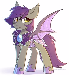 Size: 1930x2160 | Tagged: safe, artist:fensu-san, imported from derpibooru, oc, oc only, bat pony, pony, armor, bat pony oc, fangs, female, hoof shoes, mare, night guard, simple background, slit eyes, slit pupils, solo, spread wings, white background, wings