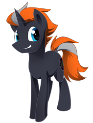 Size: 1057x1389 | Tagged: safe, artist:habijob, imported from derpibooru, oc, oc only, oc:pulse wave, pony, unicorn, horn, male, ponysona, simple background, solo, stallion, transparent background, unicorn oc