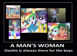 Size: 2313x1689 | Tagged: safe, imported from derpibooru, screencap, bright idea, captain planet, crimson napalm, microchips, princess celestia, princess luna, rainbow dash, rarity, thunderbass, timber spruce, valhallen, wiz kid, equestria girls, equestria girls (movie), friendship games, friendship through the ages, legend of everfree, helping twilight win the crown, motivational poster, offscreen character, op is a duck, principal celestia, vice principal luna