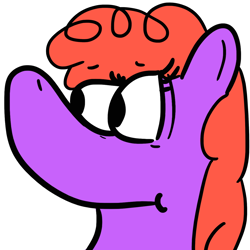 Size: 2000x2000 | Tagged: safe, artist:teletom, imported from derpibooru, oc, oc only, oc:violet patronage, earth pony, pony, avatar, cartoon, cute, profile picture, silly