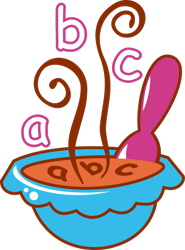 Size: 500x676 | Tagged: safe, artist:anscathmarcach, imported from derpibooru, alphabittle, cutie mark, cutie mark only, food, g3, no pony, simple background, solo, soup, transparent background