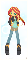 Size: 469x1000 | Tagged: safe, artist:howxu, imported from derpibooru, sunset shimmer, equestria girls, rainbow rocks, cropped, cute, shimmerbetes, simple background, solo