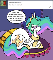 Size: 576x648 | Tagged: safe, artist:pembroke, imported from derpibooru, princess celestia, huge butt, large butt, prone, sunbutt, thiklestia, to the moon, unamused