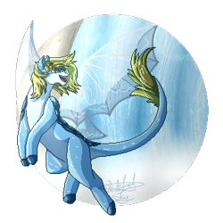 Size: 350x350 | Tagged: safe, artist:sketchthebluepegasus, imported from derpibooru, oc, oc only, oc:mossy, grottoling, original species, pony, skimmer, pixel art, solo