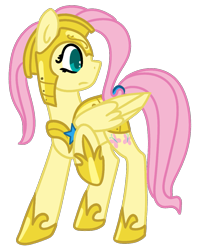 Size: 929x1162 | Tagged: safe, artist:azure-quill, artist:fluttershydaily, imported from derpibooru, fluttershy, pony, armor, armored pony, female, guard armor, looking at someone, raised hoof, royal guard armor, simple background, solo, transparent background