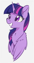 Size: 362x670 | Tagged: safe, artist:dusthiel, imported from derpibooru, twilight sparkle, alicorn, pony, bust, cute, female, mare, simple background, solo, twiabetes, twilight sparkle (alicorn), white background