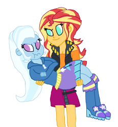 Size: 2180x2360 | Tagged: safe, artist:bigpurplemuppet99, imported from derpibooru, sunset shimmer, trixie, equestria girls, equestria girls series, female, lesbian, shipping, simple background, suntrix, transparent background