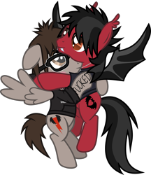 Size: 1105x1279 | Tagged: safe, artist:lightningbolt, derpibooru exclusive, imported from derpibooru, bat pony, pegasus, pony, .svg available, bat wings, blush sticker, blushing, body writing, clandestine industries, clothes, ear fluff, embarrassed, emo, fall out boy, fangs, floppy ears, flying, gay, glasses, hair over one eye, happy, hoodie, hug, jewelry, lidded eyes, long tail, looking at each other, looking up, male, messy tail, mikey way, my chemical romance, neck hug, necklace, pete wentz, ponified, shipping, shirt, show accurate, shy, simple background, slit eyes, slit pupils, smiling, spread wings, stallion, svg, t-shirt, tattoo, transparent background, vector, vulgar, wings