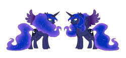 Size: 1150x534 | Tagged: safe, artist:kimyowolf, imported from derpibooru, princess luna, pony, alternate universe, simple background, transparent background