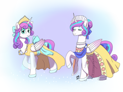 Size: 600x450 | Tagged: safe, artist:fallenangel5414, imported from derpibooru, princess flurry heart, alicorn, pony, anastasia, anastasia nikolaevna romanova, clothes, cosplay, costume, don bluth, dress, female, mare, older, older flurry heart