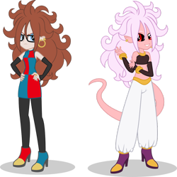 Size: 1024x1021 | Tagged: safe, artist:mlp-trailgrazer, imported from derpibooru, equestria girls, android 21, dragon ball, dragon ball fighterz, dragon ball z, equestria girls-ified, majin android 21, simple background, transparent background