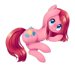 Size: 1978x1817 | Tagged: safe, artist:shusu, imported from derpibooru, pinkie pie, earth pony, pony, armpits, female, looking at you, mare, pinkamena diane pie, simple background, solo, transparent background