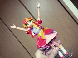 Size: 1024x768 | Tagged: safe, imported from derpibooru, sunset shimmer, human, equestria girls, clothes, compression shorts, custom, customized toy, doll, dress, figure, irl, irl human, japanese, photo, praise the sun, shorts, skirt, toy