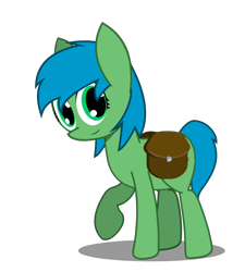 Size: 1300x1517 | Tagged: safe, artist:darksoma, imported from derpibooru, oc, oc only, oc:adamina, earth pony, pony, custom flash puppet, cute, flash puppet, happy, lined, original character do not steal, pose, project world, raised hoof, saddle bag, simple background, smiling, solo, transparent background, world