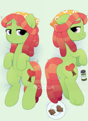 Size: 545x744 | Tagged: safe, artist:moozua, imported from derpibooru, tree hugger, earth pony, pony, body pillow, body pillow design, brownies, butt, female, food, oregano, plot, solo