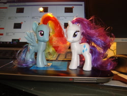 Size: 900x675 | Tagged: safe, artist:faerie-starv, imported from derpibooru, rainbow dash, rarity, irl, photo, toy