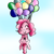 Size: 1000x1000 | Tagged: safe, artist:kibarockz79, imported from derpibooru, pinkie pie, pony, balloon, female, floating, solo, then watch her balloons lift her up to the sky