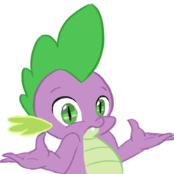 Size: 512x512 | Tagged: safe, artist:php63, imported from derpibooru, spike, dragon, male, shrug, simple background, solo, transparent background