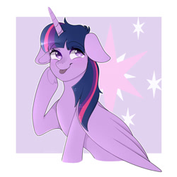 Size: 1024x1024 | Tagged: safe, artist:scarletfoxtail, imported from derpibooru, twilight sparkle, alicorn, pony, :p, female, floppy ears, mare, silly, solo, tongue out, twilight sparkle (alicorn)