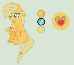 Size: 755x663 | Tagged: safe, artist:princessunicorn123, imported from derpibooru, oc, oc only, oc:apple star, earth pony, pony, base used, female, green background, mare, offspring, parent:applejack, parent:caramel, parents:carajack, reference sheet, simple background, solo