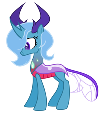 Size: 3264x3840 | Tagged: safe, artist:mlpscartyal, imported from derpibooru, oc, oc only, oc:arlo sweet, changepony, interspecies offspring, offspring, parent:pharynx, parent:trixie, parents:phartrix, simple background, solo, white background