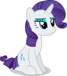 Size: 7000x7939 | Tagged: safe, artist:luckreza8, imported from derpibooru, rarity, pony, unicorn, .svg available, absurd resolution, curly tail, eyeshadow, female, horn, lidded eyes, makeup, mare, satisfied, simple background, sitting, smiling, solo, transparent background, vector