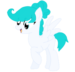 Size: 911x876 | Tagged: safe, artist:xoradoodles, deleted from derpibooru, imported from derpibooru, oc, pegasus, pony, female, mare, raised hoof, simple background, solo, transparent background