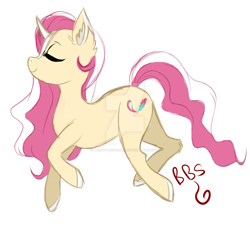 Size: 1024x931 | Tagged: safe, artist:berry-bliss-sundae, imported from derpibooru, oc, oc only, oc:berry bliss sundae, pony, unicorn, cute, female, mare, simple background, solo, trotting, watermark, white background