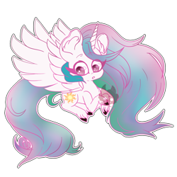 Size: 1000x1000 | Tagged: safe, artist:pillowsomnia, imported from derpibooru, princess celestia, alicorn, pony, cute, cutelestia, female, mare, simple background, solo, spread wings, transparent background, watermark, wings