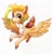 Size: 936x969 | Tagged: safe, artist:leeene, imported from derpibooru, oc, oc only, oc:windy leaves, deer, original species, peryton, cute, flying, non-pony oc, solo, spread wings, traditional art, wings