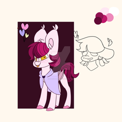 Size: 1024x1024 | Tagged: safe, artist:xbash-pepsi, imported from derpibooru, oc, oc only, oc:sweet silk, bat pony, pony, bat pony oc, cute, genderfluid, solo, watermark