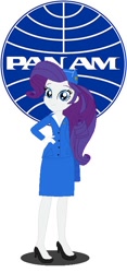 Size: 362x772 | Tagged: safe, artist:danielarkansanengine, imported from derpibooru, rarity, equestria girls, alternate clothes, alternate costumes, clothes, female, flight attendant, hand on hip, pan am, solo, stewardess, uniform