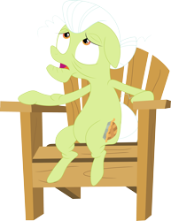 Size: 2756x3577 | Tagged: safe, artist:porygon2z, edit, imported from derpibooru, granny smith, earth pony, pony, leap of faith, accessory-less edit, chair, female, mare, missing accessory, simple background, sitting, solo, transparent background, vector