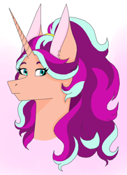 Size: 1746x2395 | Tagged: safe, artist:purplellamaswag, imported from derpibooru, oc, oc only, oc:eventide, pony, magical lesbian spawn, offspring, parent:starlight glimmer, parent:sunset shimmer, parents:shimmerglimmer, solo