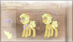 Size: 1574x918 | Tagged: safe, artist:alawdulac, imported from derpibooru, oc, oc only, oc:desert sun, pony, female, mare, offspring, parent:golden glitter, parent:haakim, showcase, solo