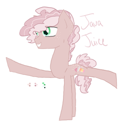 Size: 892x860 | Tagged: safe, artist:alawdulac, imported from derpibooru, oc, oc only, oc:java juice, pony, offspring, parent:cheese sandwich, parent:pinkie pie, parents:cheesepie, solo