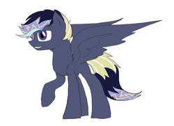 Size: 1014x736 | Tagged: safe, artist:alawdulac, imported from derpibooru, oc, oc only, pony, offspring, parent:rainbow dash, parent:soarin', parents:soarindash, solo