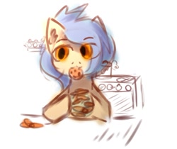 Size: 862x723 | Tagged: safe, artist:daftochaos, imported from derpibooru, pony, cookie, food, jar, oven, sketch, solo