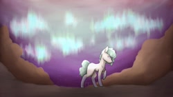 Size: 1024x576 | Tagged: safe, artist:janedragon, imported from derpibooru, oc, oc only, oc:aurora, pony, aurora borealis, solo