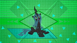 Size: 2560x1440 | Tagged: safe, artist:kp-shadowsquirrel, artist:laszlvfx, artist:spier17, edit, imported from derpibooru, queen chrysalis, changeling, changeling queen, cute, cutealis, female, solo, wallpaper, wallpaper edit