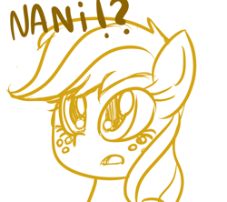 Size: 900x800 | Tagged: safe, artist:claribell3, imported from derpibooru, applejack, cute, female, monochrome, nani, simple, simple background, solo, surprised, teenage applejack, teenager, white background