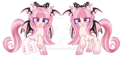 Size: 900x420 | Tagged: safe, artist:akanova, imported from derpibooru, oc, oc only, bat pony, pony, bat pony oc, bat wings, duo, heart eyes, simple background, solo, transparent background, wingding eyes, wings