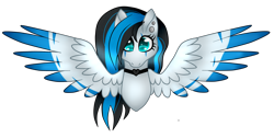 Size: 3684x1856 | Tagged: safe, artist:bluemoonbluepony, imported from derpibooru, oc, oc only, oc:valeo, pegasus, pony, bust, female, mare, portrait, simple background, solo, spread wings, transparent background, two toned wings, wings