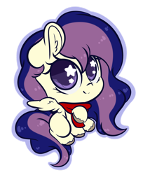 Size: 1280x1569 | Tagged: safe, artist:wickedsilly, imported from derpibooru, oc, oc only, oc:lilith kamaria, pegasus, pony, chibi, clothes, cute, giant head, hnnng, scarf, simple background, transparent background, unshorn fetlocks, wingding eyes