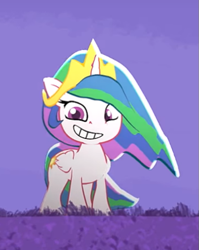 Size: 467x588 | Tagged: safe, artist:alstiff, edit, imported from derpibooru, princess celestia, chibi, smiling