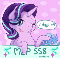 Size: 1184x1152 | Tagged: safe, artist:kingkero, imported from derpibooru, starlight glimmer, trixie, pony, unicorn, season 8, spoiler:s08, countdown, duo, hype