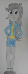 Size: 647x1661 | Tagged: safe, artist:wouterthebelgian1999, imported from derpibooru, oc, oc only, oc:gradient, equestria girls, clothes, hair, solo, traditional art