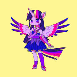 Size: 2000x2000 | Tagged: safe, artist:sinso2913, imported from derpibooru, twilight sparkle, alicorn, anthro, plantigrade anthro, female, solo, twilight sparkle (alicorn)